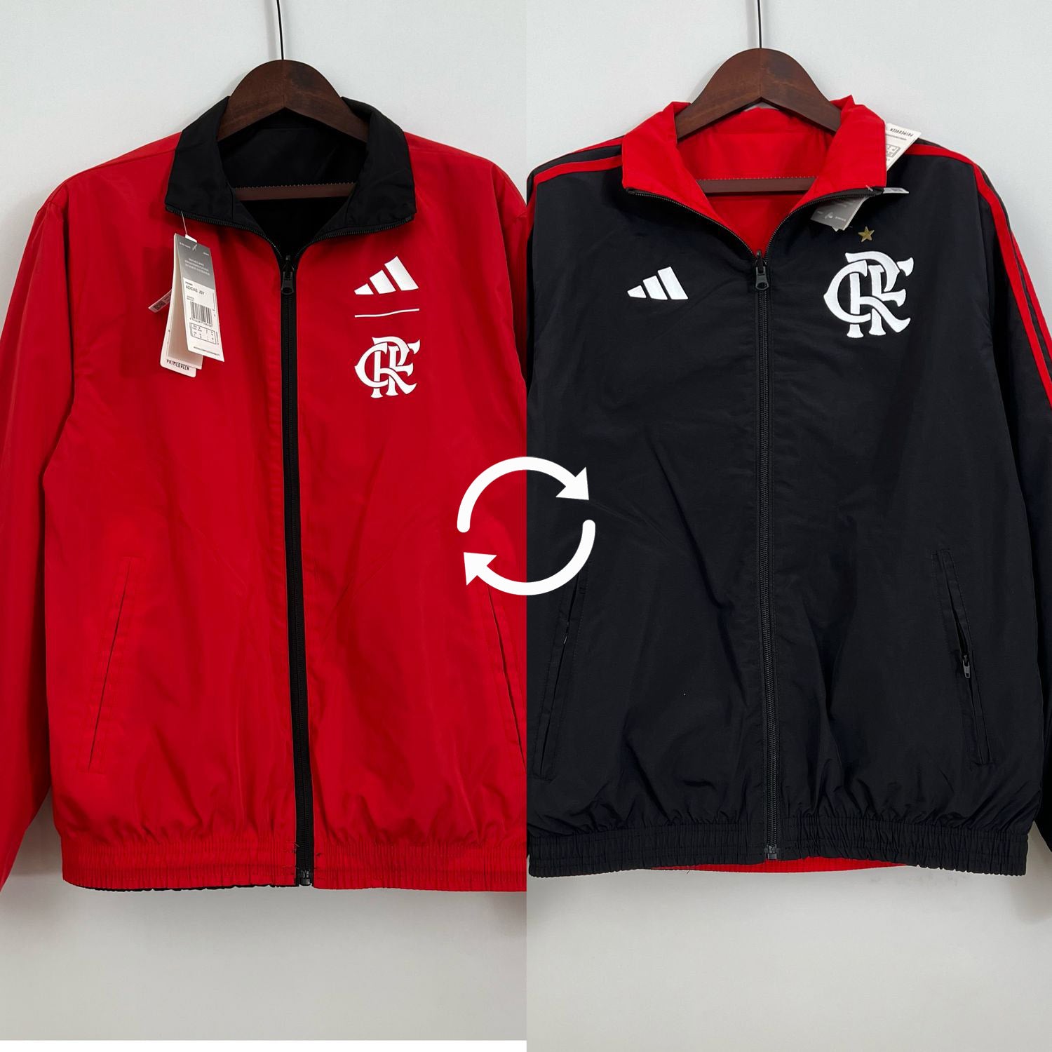 Windbreaker Flamengo - Vermelho e Preto
