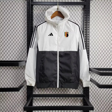 Windbreaker Bélgica 24/25 - Branco e Preto