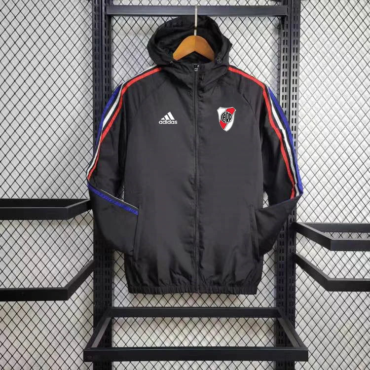 Windbreaker River Plate 24/25 - Preto e Vermelho