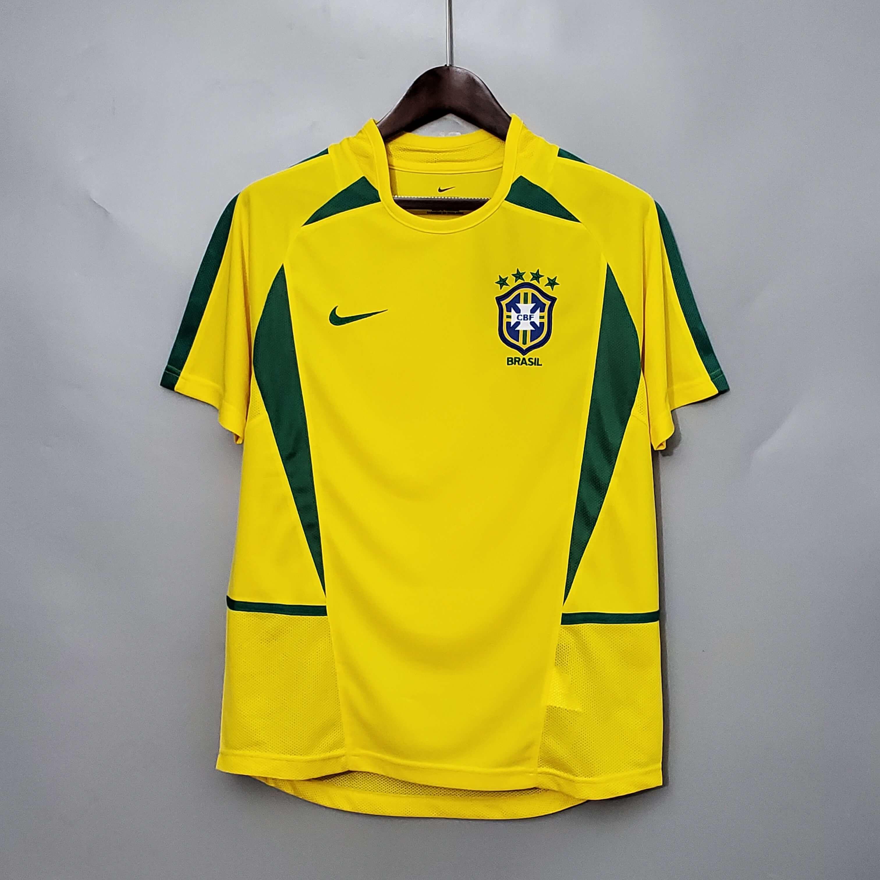 Camiseta Retrô Seleção Brasil 2002/02 Home