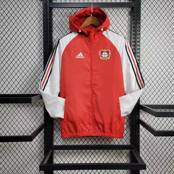 Windbreaker Bayer Leverkusen 24/25 - Branco e Vermelho