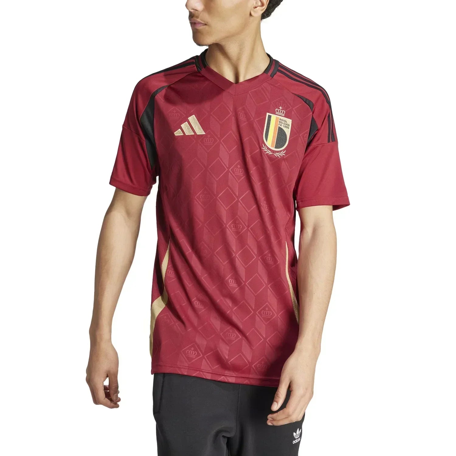 Camiseta Bélgica Home 24/25 s/n° Torcedor Adidas Masculino - Grená
