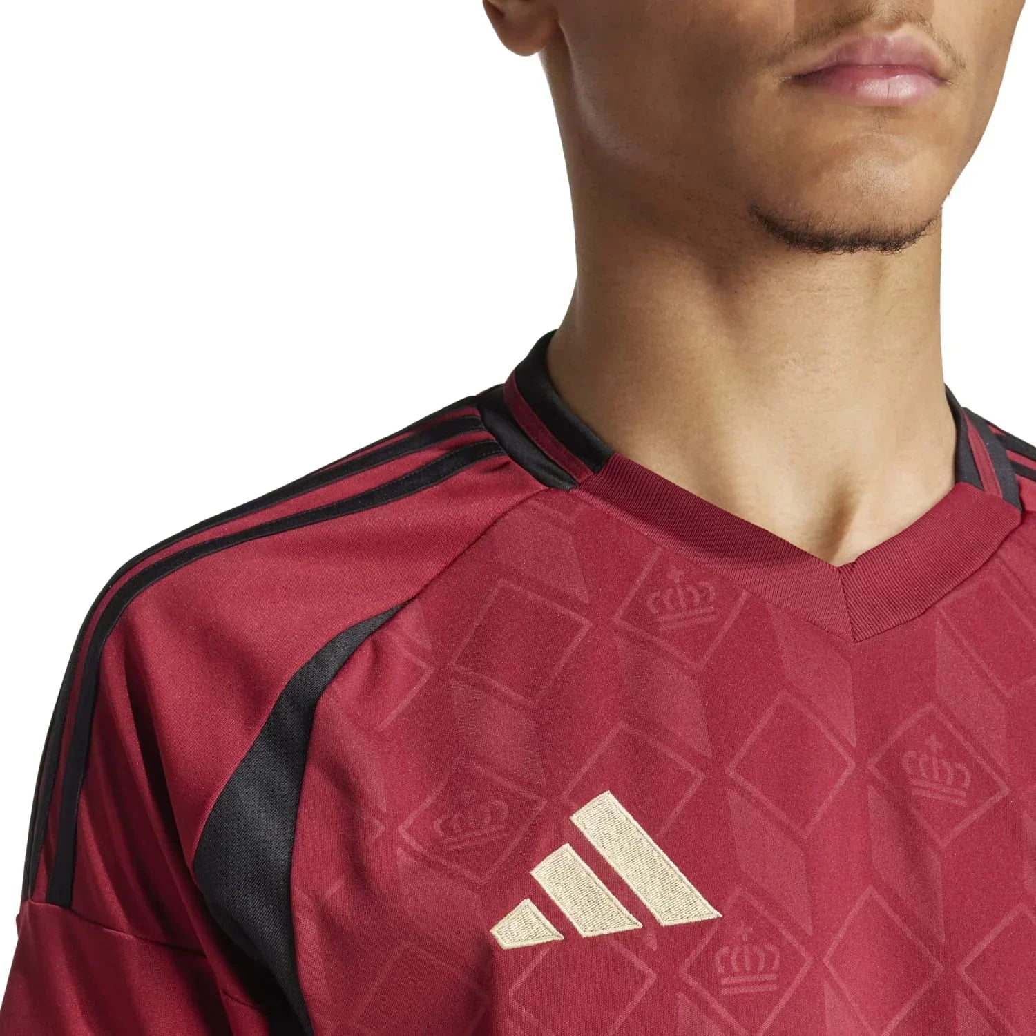 Camiseta Bélgica Home 24/25 s/n° Torcedor Adidas Masculino - Grená