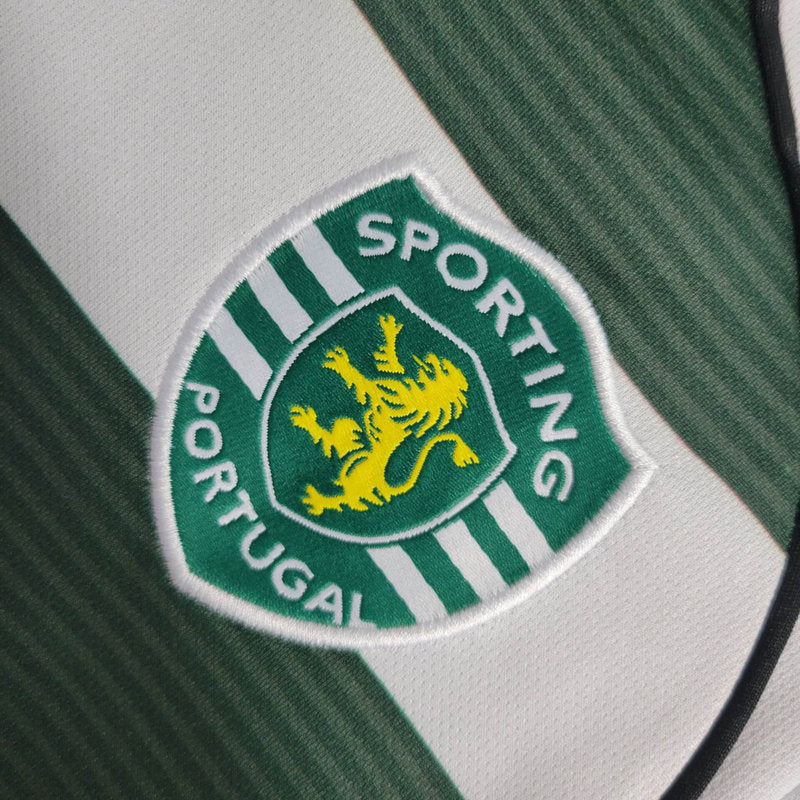 Camiseta Sporting Retrô 2001/03 Manga Longa Verde