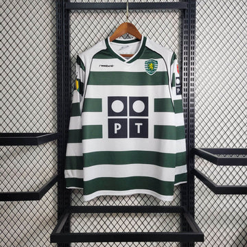 Camiseta Sporting Retrô 2001/03 Manga Longa Verde