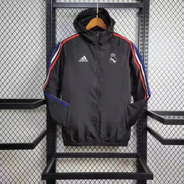 Windbreaker Real Madrid 24/25 - Preto e Vermelho