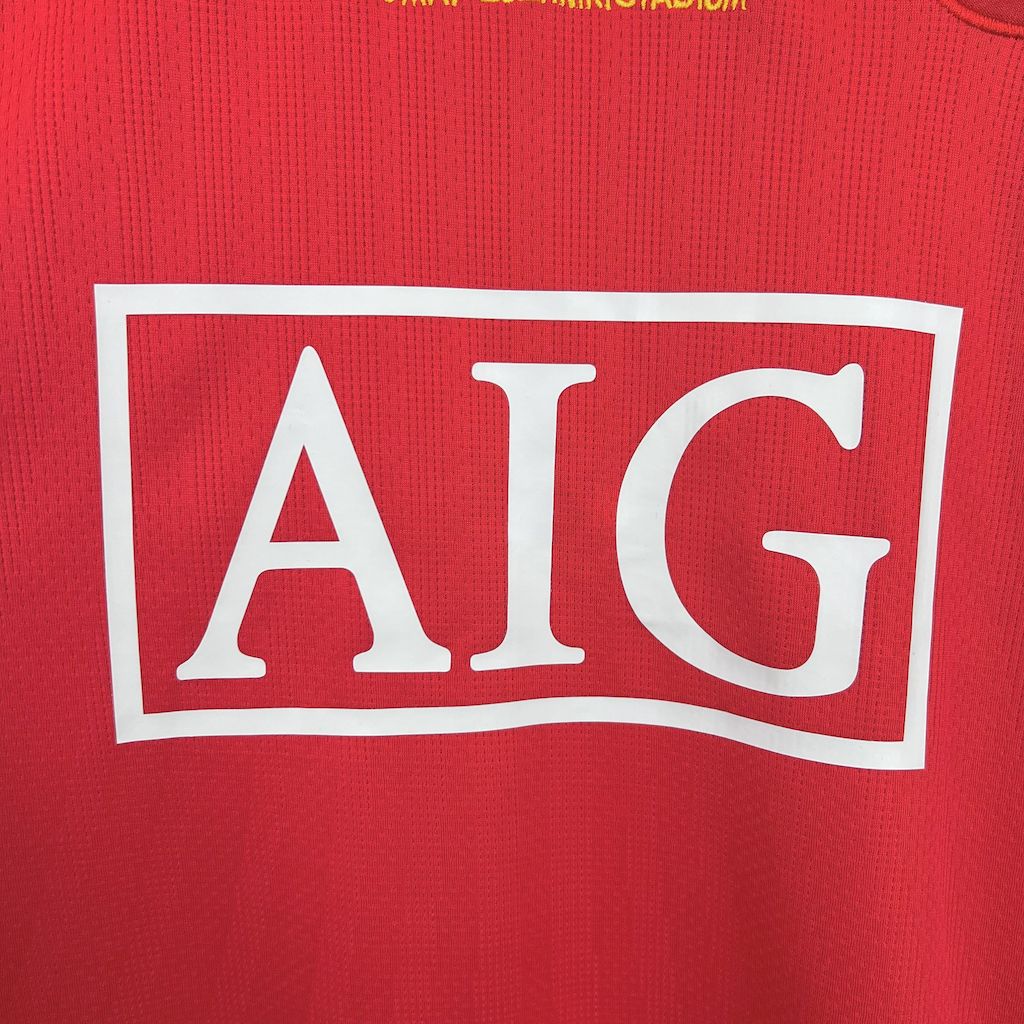 Camiseta do Manchester United Manga Longa Retrô 2007/08 Home UCL