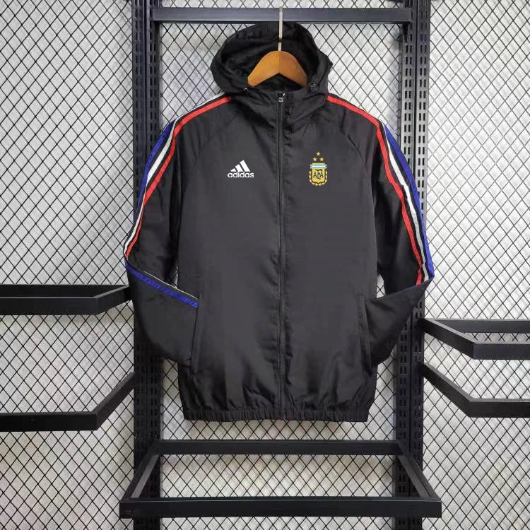 Windbreaker Argentina 24/25 - Preto e Vermelho