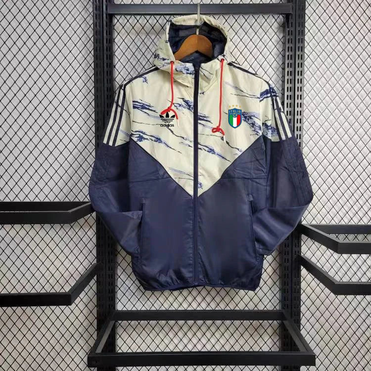 Windbreaker Itália 24/25 - Azul e Branco